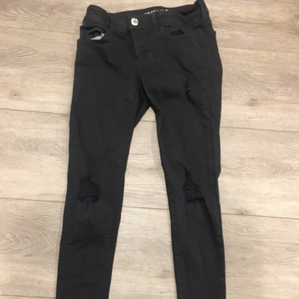 American Eagle Black Ripped Jeans